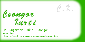 csongor kurti business card