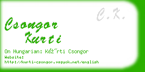 csongor kurti business card